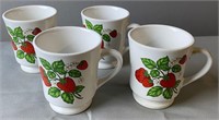 4 Strawberry Cups