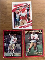 Lot of 3 1995-2021 Joe Montana NFL cards