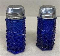 Cobalt blue salt and pepper shakers