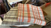 Lot of two checked wool throw blankets   1926