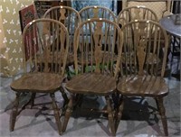 Bent Brothers brace back dining room chairs - six
