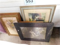 Vintage pictures in frames - pr. Botanicals -Wake