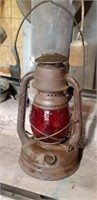 Dietz Wizard Vintage Lantern, red globe