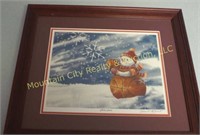 Framed and Matted "Hokie Snow" Print