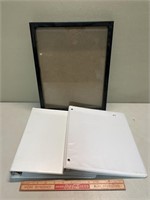 TWO PAPER BINDERS WITH PICTURE FRAME