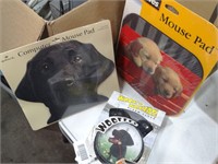 Dog Clock & Mouse Pads / New