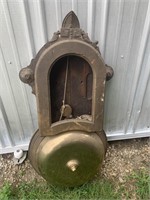 ANTIQUE FACTORY/SCHOOL BELL WITH CABINET