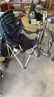 Black folding cart and bag chair