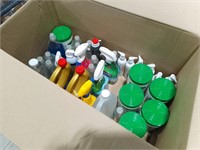 Box Of Assorted Cleaning Supplies