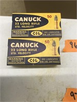 Canvck .22LR 50 round box x 2 (100 rounds)