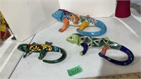 Southwest hand painted lizards