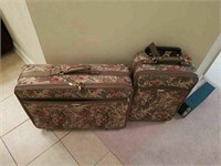 2 piece jaguar tapestry luggage