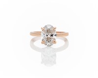 14kt Rose Gold 2.14 Carat Diamond Engagement Ring