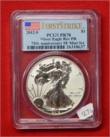 2012 S American Eagle PCGS PR70 1 Ounce Silver