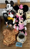 Assorted Items Mickey Mouse, Stuffed Animals,
