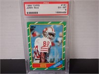 1986 TOPPS JERRY RICE #161 ROOKIE. PSA 6