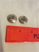 Two vintage Southwestern Button Covers See Details