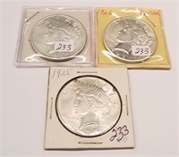 (2) 1925, ’26 Silver Dollars AU-BU