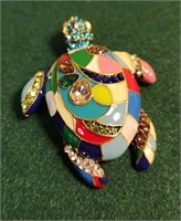 Art Decco Style Turtle Brooch