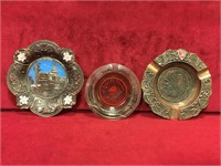 3 Vintage Ashtrays