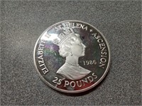 St. Helena Napolian large silver coin