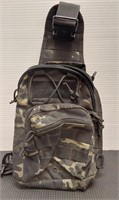 Camouflage canvas sling bag