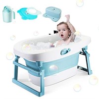 Open Box Collapsible Baby Bath Tub Portable Infant