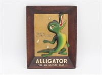 Vintage Alligator Weather Wear Advertising Sign