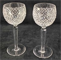 2 Waterford Crystal Alana White Wine Glasses