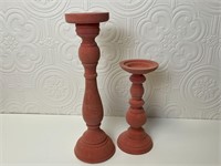 2 pc. Tiered Velvet Candle Holder