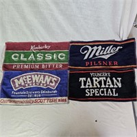 4 Beer Advertising Bar Towels