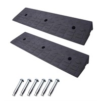 2 Pack 4'' Rise Rubber Curb Ramp Heavy Duty