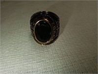US Special Forces Ring with Green Center Stone