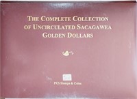 Collection of 18 Sacagawea Golden Dollars & Stamps