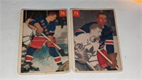 2 1954 55 Parkhurst Hockey Cards #75 76