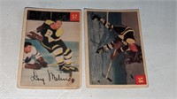2 1954 55 Parkhurst Hockey Cards #57 58