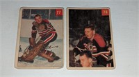 2 1954 55 Parkhurst Hockey Cards #77 78