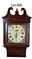 19TH C. ENGLISH TALL CASE CLOCK.