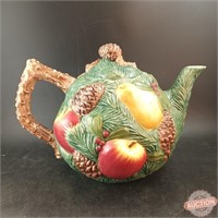 Fitz and Floyd Pinecones & Fruit Teapot c.1991