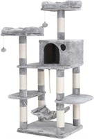 FEANDREA 59.3 Inch Cat Tree Condo with Scratching
