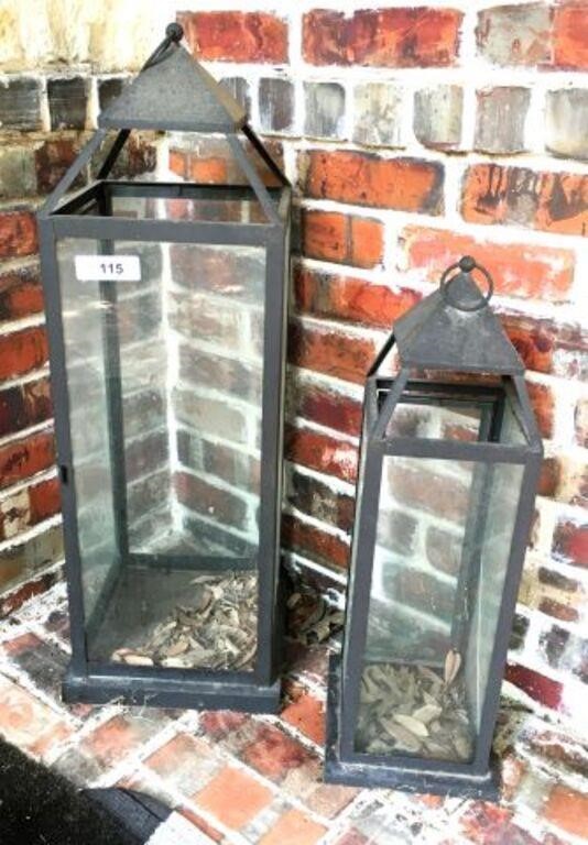 Pair of Metal Lanterns