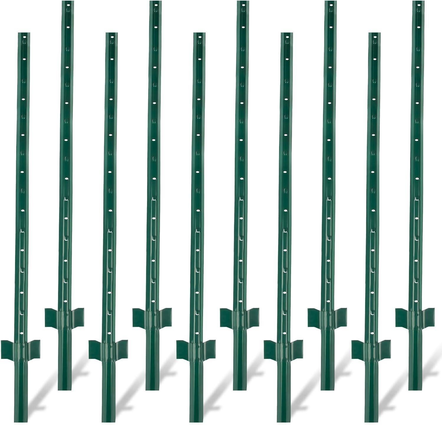 Fence Posts 5Feet - 10Pack  Heavy Duty Metal