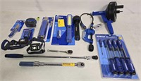 Box of mostly Kobalt tools & accessories