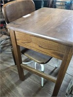 Wooden Desk with Chair