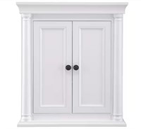 Strousse 26 in. White Bathroom Cabinet