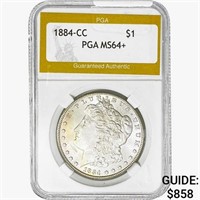 1884-CC Morgan Silver Dollar PGA MS64+