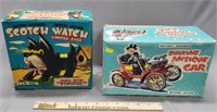Vintage Battery Op Toys Shaking Car & Dog