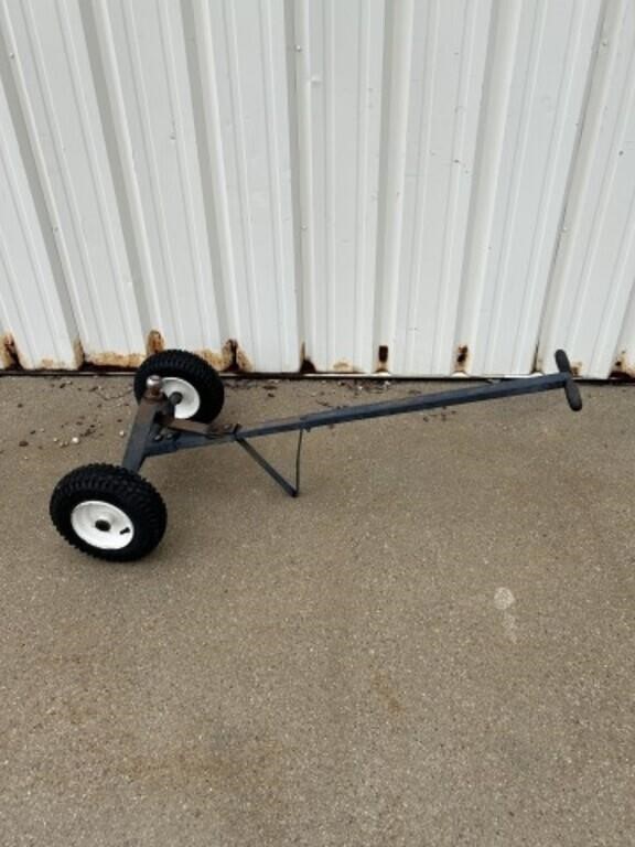 Two wheeled metal trailer dolly