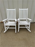 Outdoor rocking chairs, please note, both need