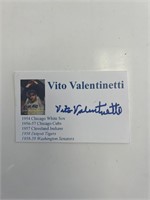 MLB Vito Valentinetti original signature
